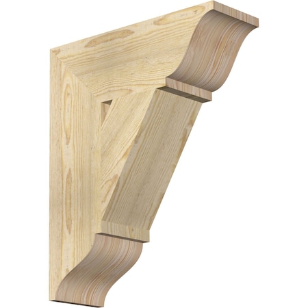 Ekena Millwork Traditional Traditional Rough Sawn Bracket, Douglas Fir, 6"W x 18"D x 22"H BKT06X18X22TRA01RDF